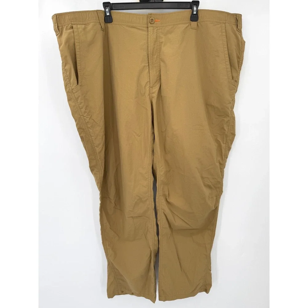 Orvis Pants Mens XXXL 30 Tan Outdoor Hiking Nylon Performance Straight Leg